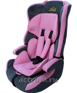 Детское автокресло  Actrum LB-513C PINK VELURE (розовый велюр)